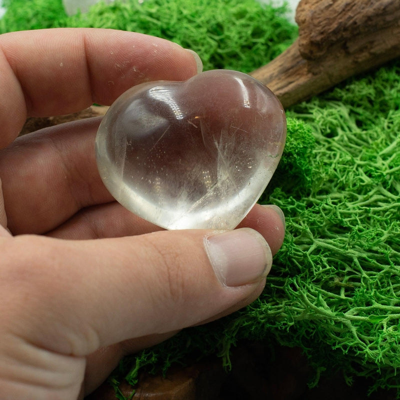 Natural Clear Quartz Pocket Hearts || Cleansing, Inner Awareness, Balance || Madagascar-Nature's Treasures