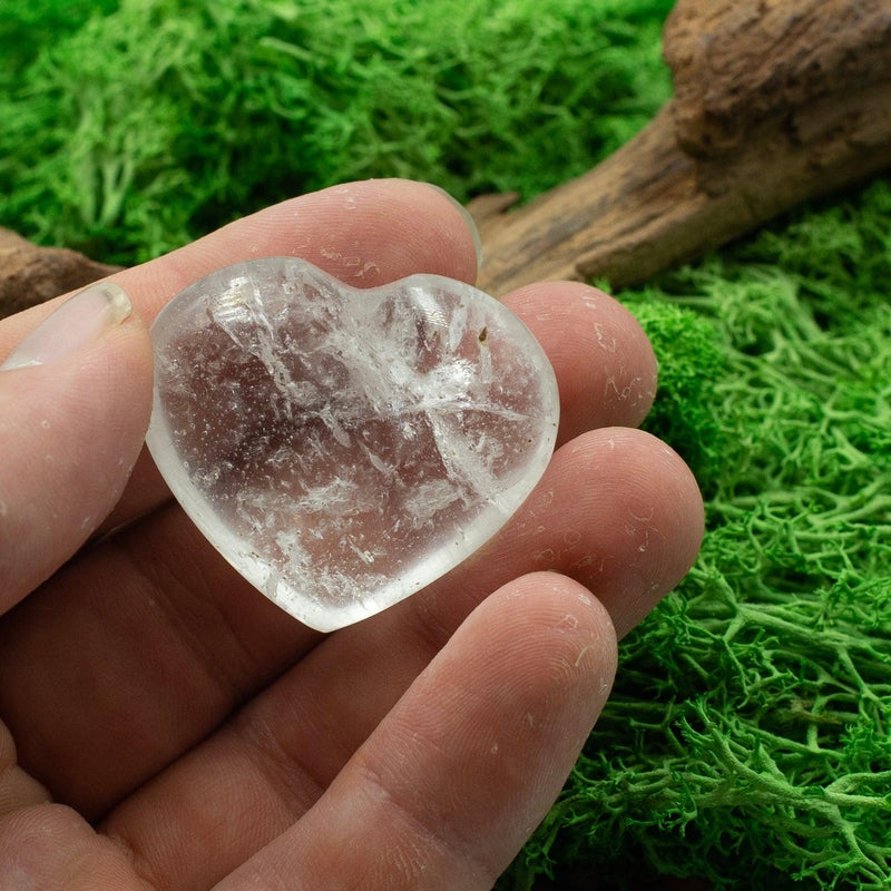 Natural Clear Quartz Pocket Hearts || Cleansing, Inner Awareness, Balance || Madagascar-Nature's Treasures
