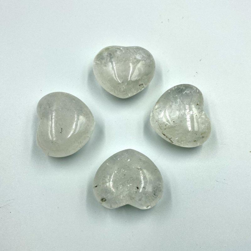 Natural Clear Quartz Pocket Hearts || Cleansing, Inner Awareness, Balance || Madagascar-Nature's Treasures