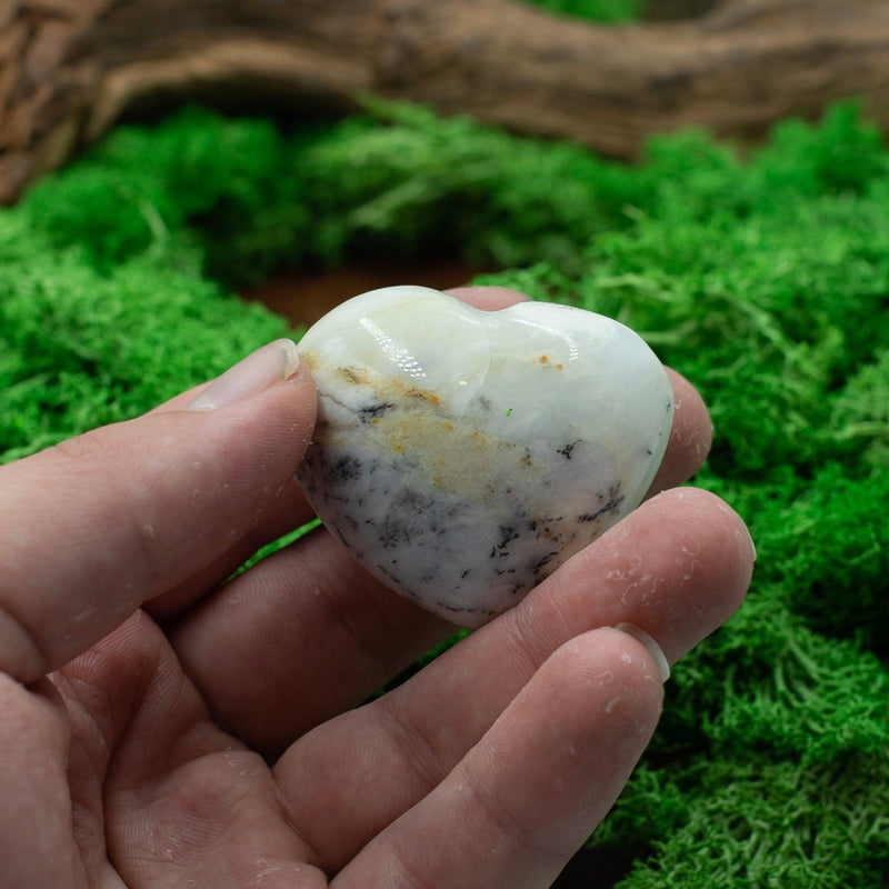 Natural Common White Opal Pocket Hearts || Cleansing, Energy Release || Australia-Nature's Treasures