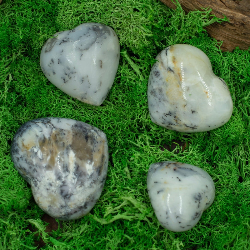 Natural Common White Opal Pocket Hearts || Cleansing, Energy Release || Australia