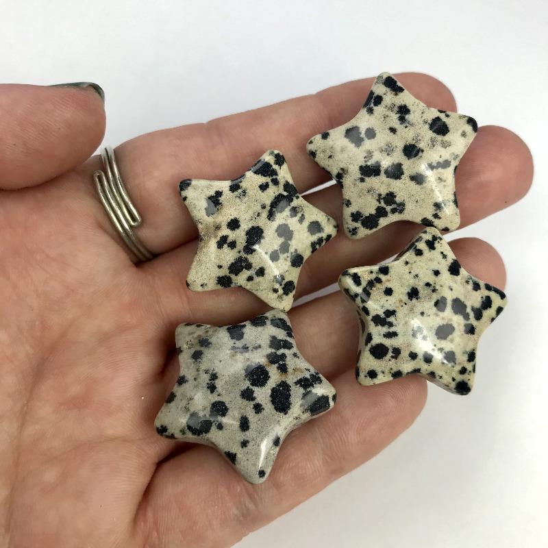 Natural Dalmatian Jasper Star Carvings || Protection, Grounding || Mexico-Nature's Treasures