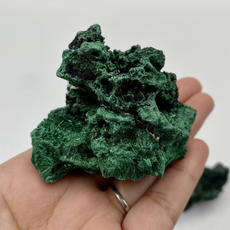Natural Fibrous Malachite Cluster || Transformation, Emotional Blockages, Cleansing One's Energy || Small || From Shaba Province, Zaire-Nature's Treasures