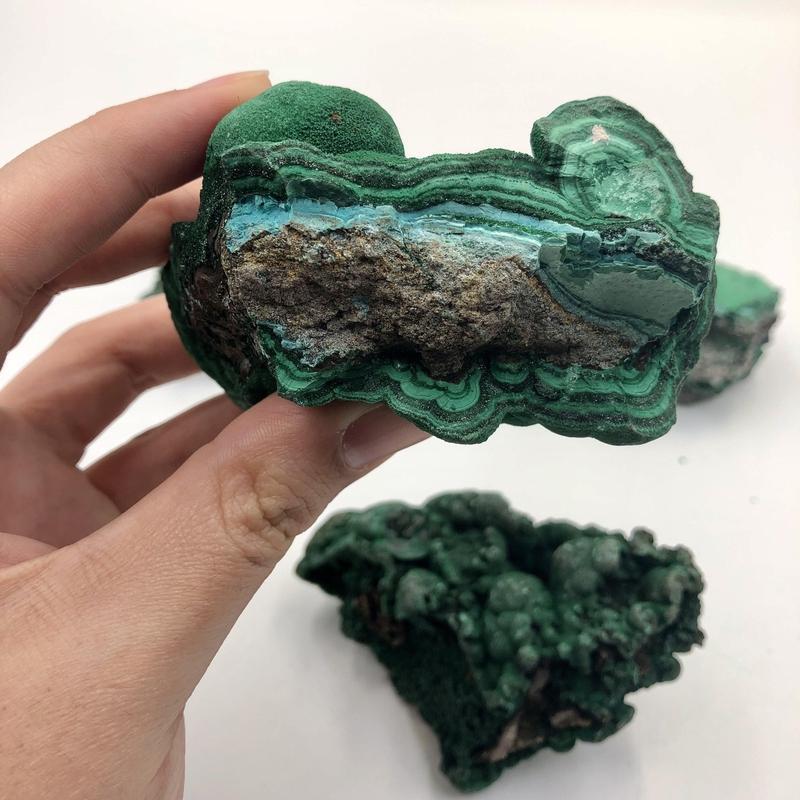 Natural Fibrous Malachite With Chrysocolla Cluster || Communication, Emotional Blockages, Cleansing One's Energy || Medium || From Shaba Province, Zaire-Nature's Treasures