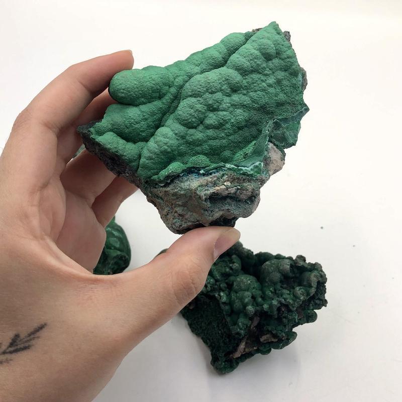 Natural Fibrous Malachite With Chrysocolla Cluster || Communication, Emotional Blockages, Cleansing One's Energy || Medium || From Shaba Province, Zaire-Nature's Treasures