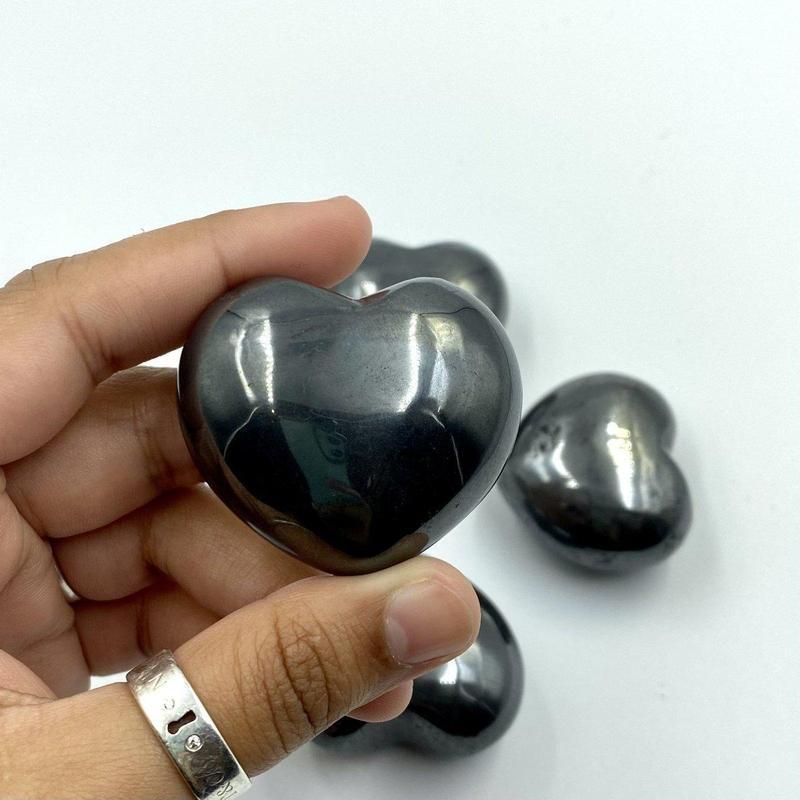 Natural Hematite Pocket Hearts || Protection, Cleansing, Stability || China-Nature's Treasures