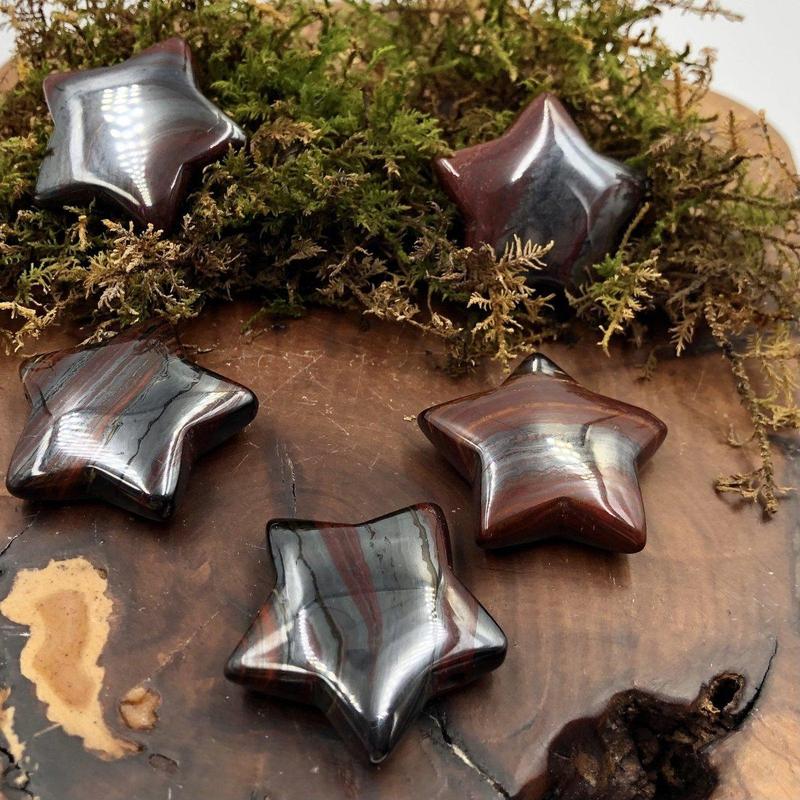 Natural Hematite and Red Jasper Star Pendant || Grounding, Protection || South Africa-Nature's Treasures
