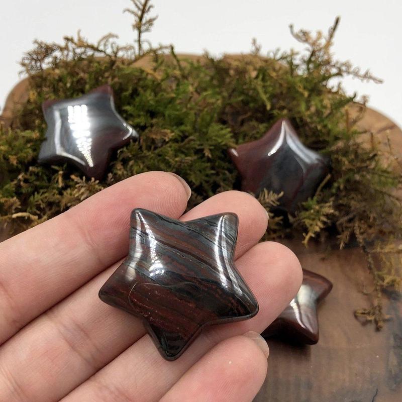 Natural Hematite and Red Jasper Star Pendant || Grounding, Protection || South Africa-Nature's Treasures