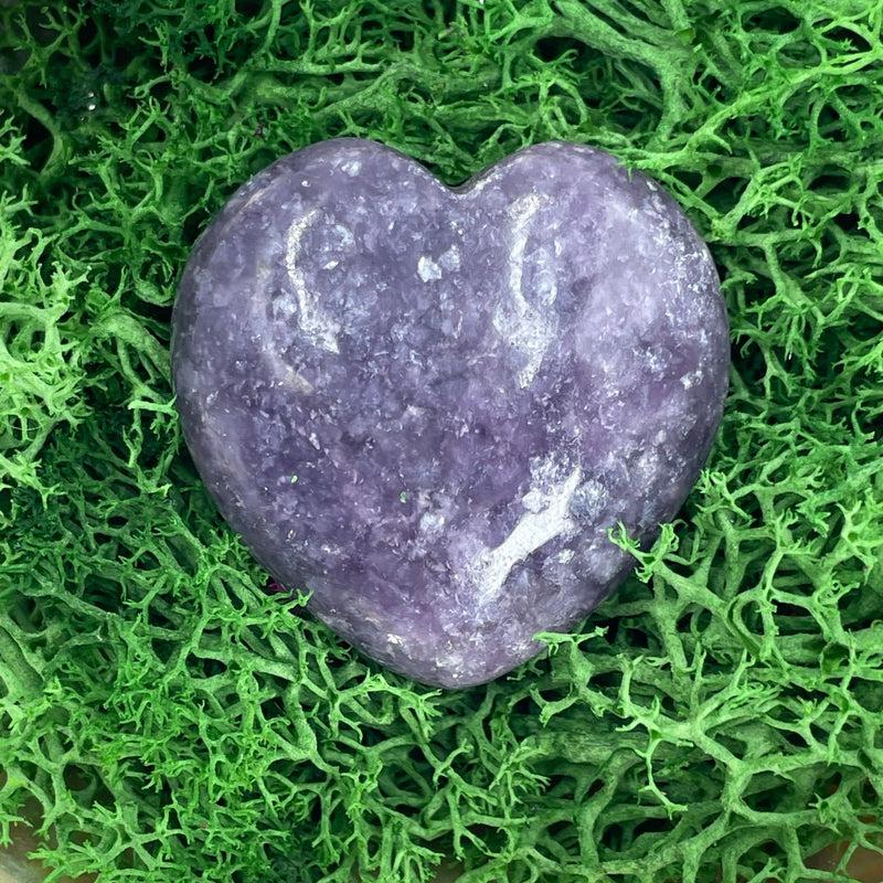 Natural Lepidolite Pocket Hearts || Emotional Healing, Stress Relief || Brazil-Nature's Treasures