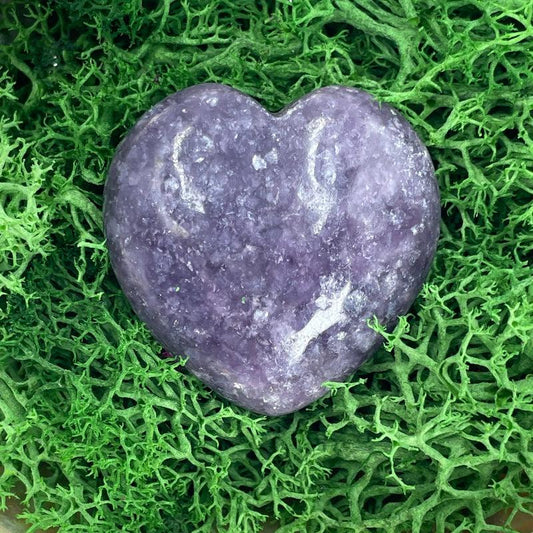Natural Lepidolite Pocket Hearts || Emotional Healing, Stress Relief || Brazil-Nature's Treasures