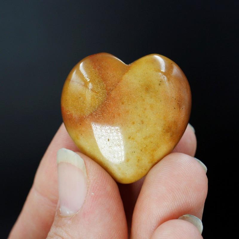 Natural Moonstone Pocket Hearts || Psychic Protection, Emotional Balance || India-Nature's Treasures