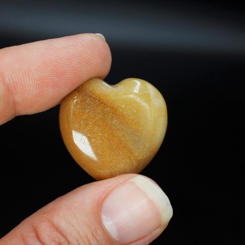 Natural Moonstone Pocket Hearts || Psychic Protection, Emotional Balance || India-Nature's Treasures