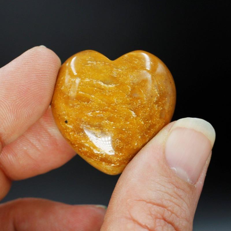 Natural Moonstone Pocket Hearts || Psychic Protection, Emotional Balance || India-Nature's Treasures