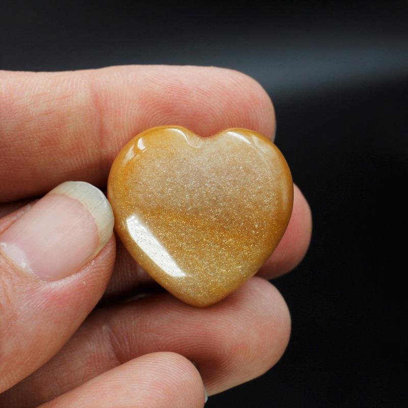 Natural Moonstone Pocket Hearts || Psychic Protection, Emotional Balance || India-Nature's Treasures