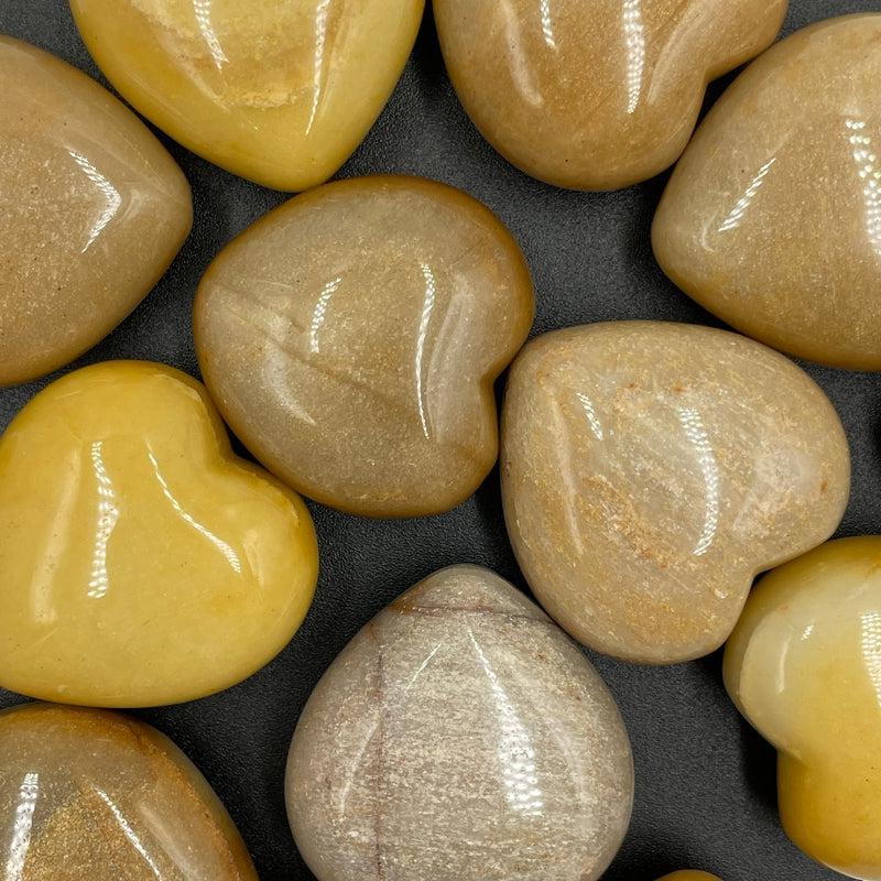 Natural Moonstone Pocket Hearts || Psychic Protection, Emotional Balance || India-Nature's Treasures