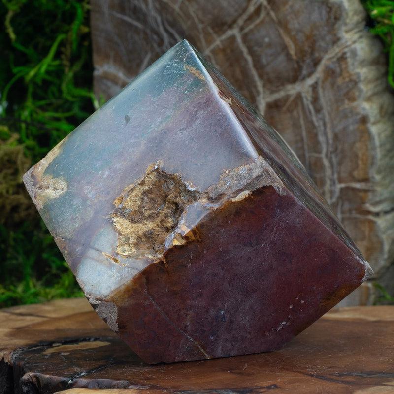 Natural Ocean Jasper Cube from Madagascar | Crystal Décor-Nature's Treasures