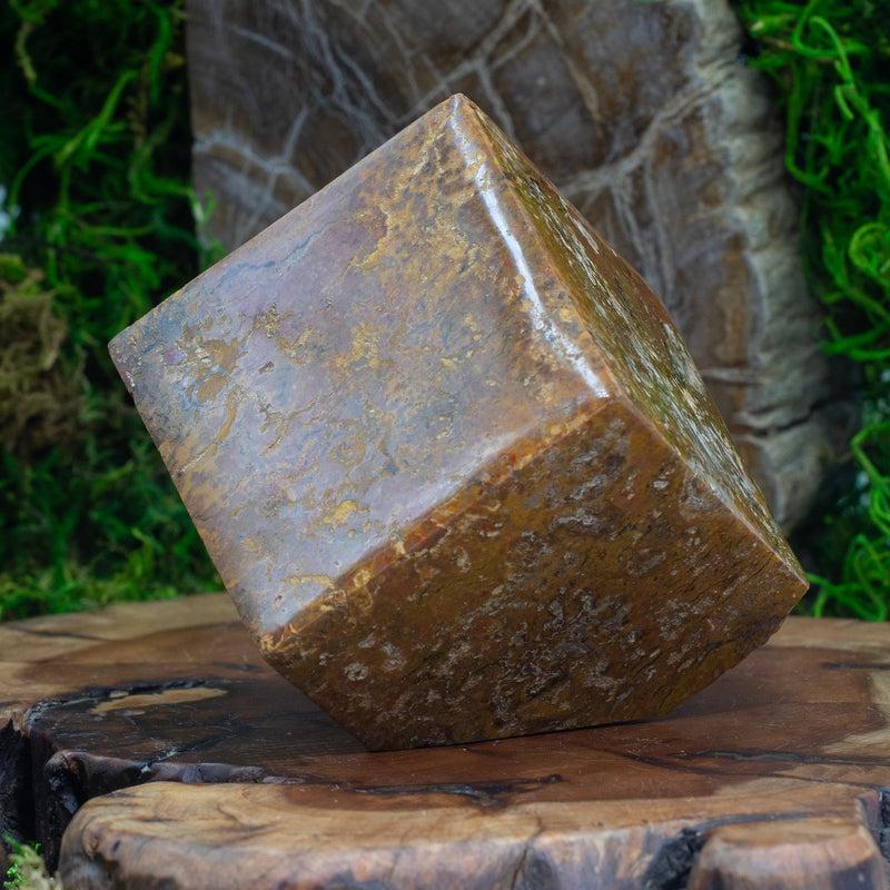 Natural Ocean Jasper Cube from Madagascar | Crystal Décor-Nature's Treasures