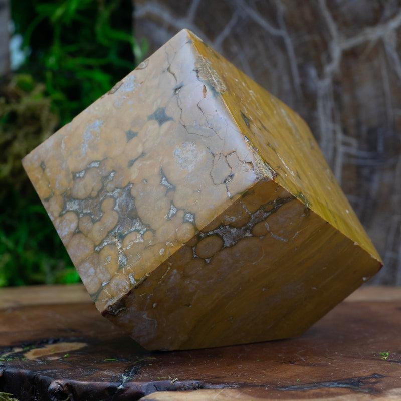 Natural Ocean Jasper Cube from Madagascar | Crystal Décor-Nature's Treasures