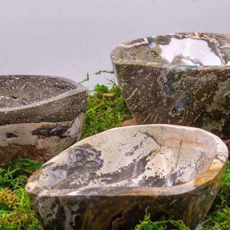 Natural Ocean Jasper Round Bowls || Jumbo || Purification, Spiritual Awakening || Madagascar