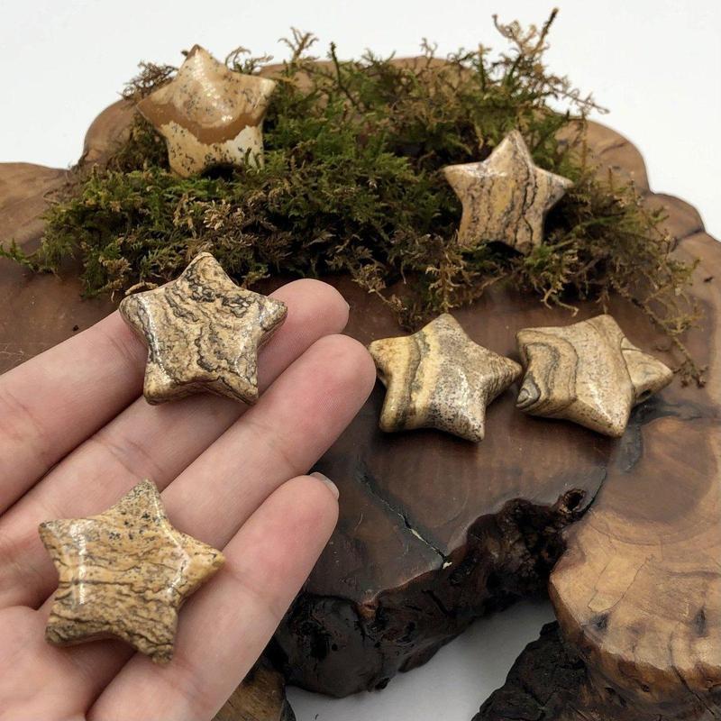 Natural Picture Jasper Star Pendant || Grounding, Focus, Spiritual Growth || Brazil-Nature's Treasures