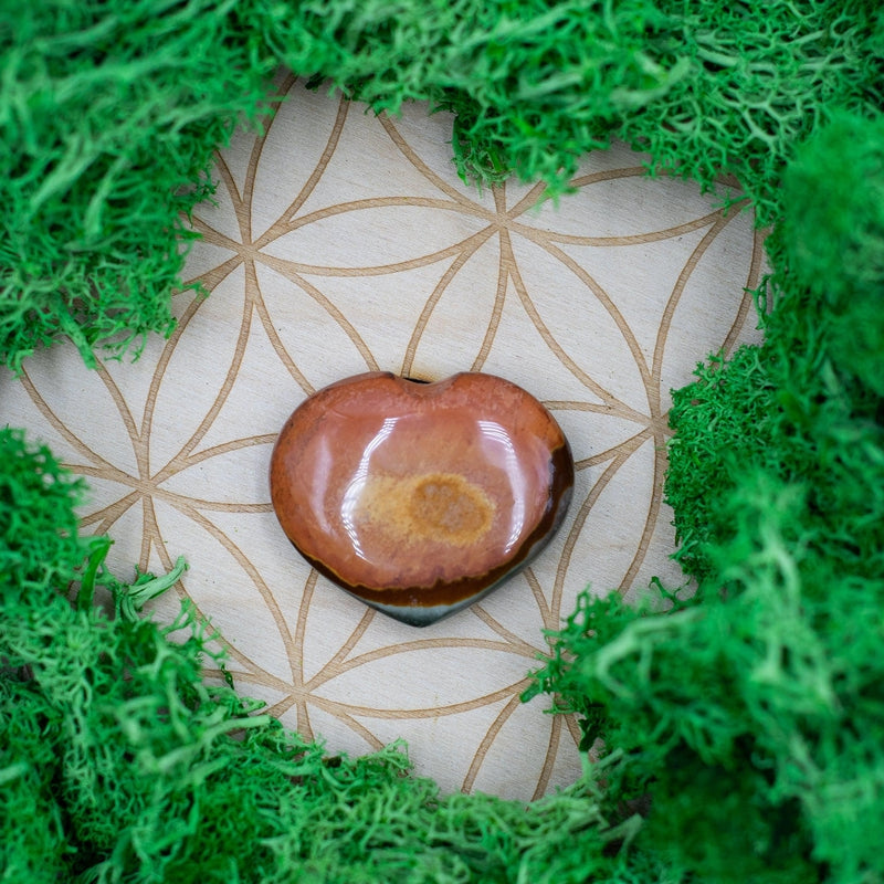 Natural Polychrome Jasper Pocket Hearts || Grounding, Joy, Balancing Stone || Madagascar-Nature's Treasures