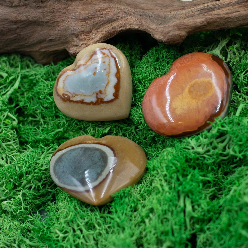 Natural Polychrome Jasper Pocket Hearts || Grounding, Joy, Balancing Stone || Madagascar-Nature's Treasures