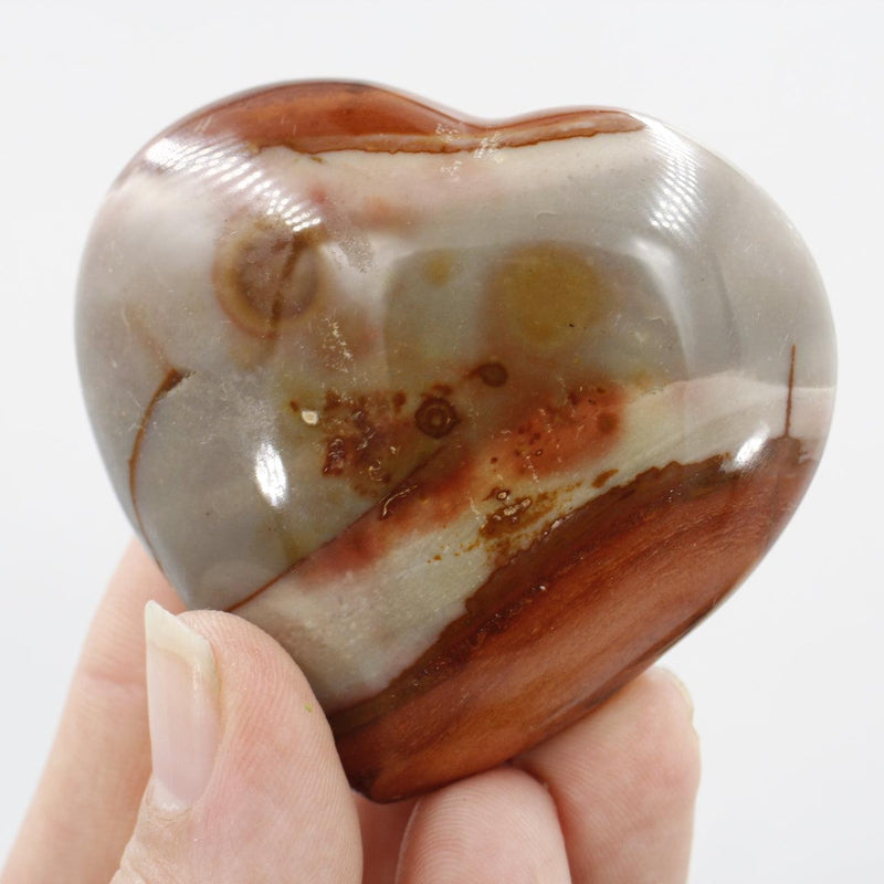 Natural Polychrome Jasper Puff Hearts || Balancing, Grounding || Madagascar-Nature's Treasures
