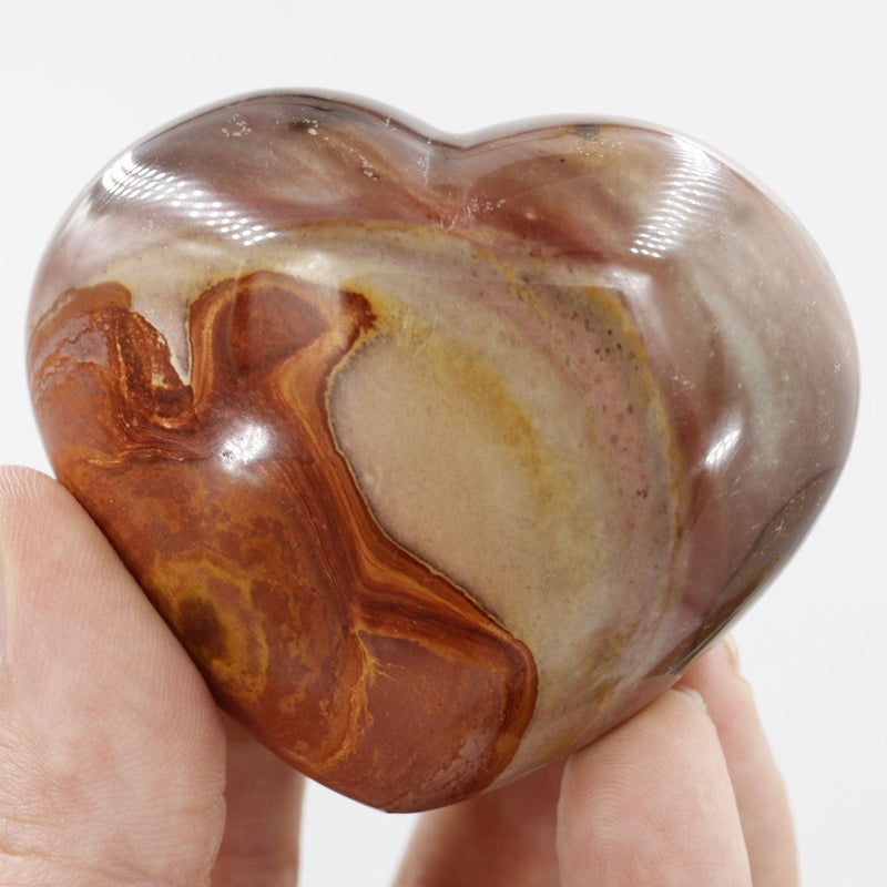 Natural Polychrome Jasper Puff Hearts || Balancing, Grounding || Madagascar-Nature's Treasures