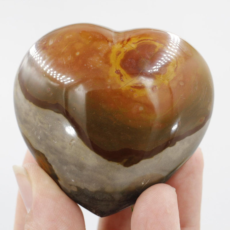 Natural Polychrome Jasper Puff Hearts || Balancing, Grounding || Madagascar-Nature's Treasures