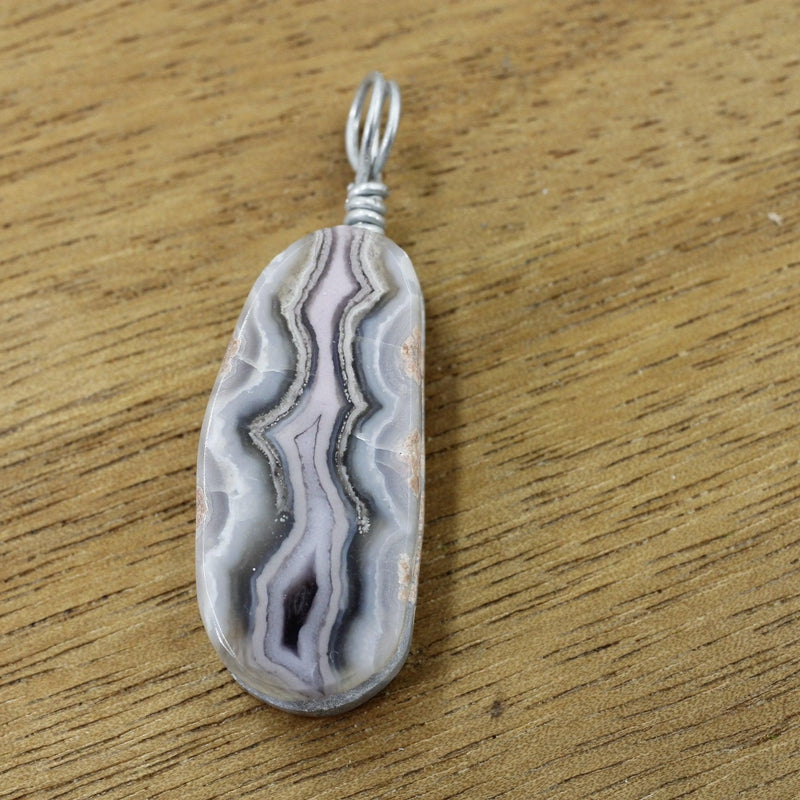 Natural Purple Passion Agate Wired Wrapped Pendant || Mexico-Nature's Treasures