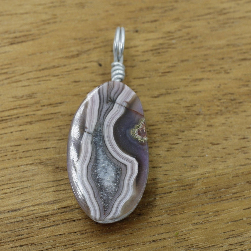 Natural Purple Passion Agate Wired Wrapped Pendant || Mexico-Nature's Treasures
