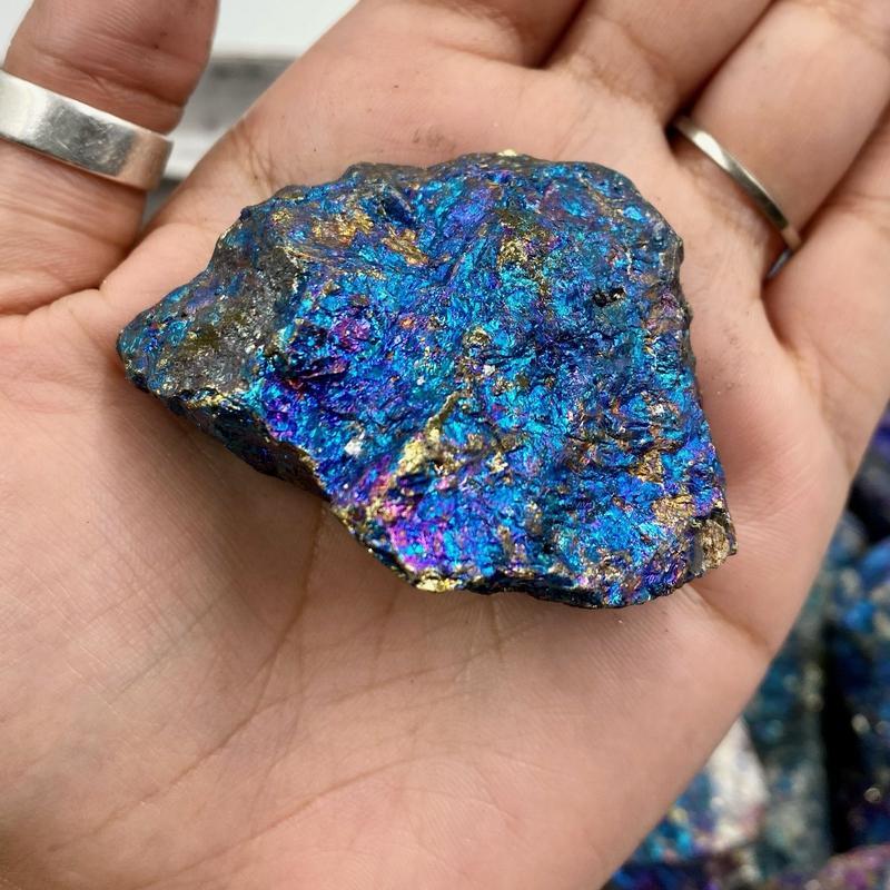 Natural Rough Peacock Ore Chalcopyrite Single Chunk || Spain-Nature's Treasures