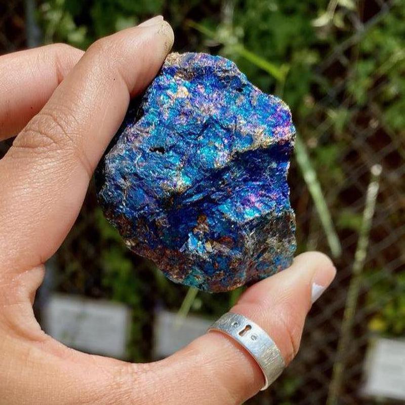 Natural Rough Peacock Ore Chalcopyrite Single Chunk || Spain-Nature's Treasures