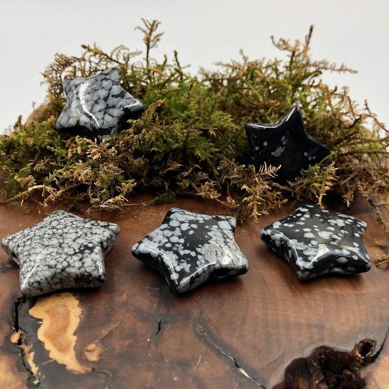 Natural Snowflake Obsidian Glass Star Pendant || Protection, Attunement || Mexico-Nature's Treasures