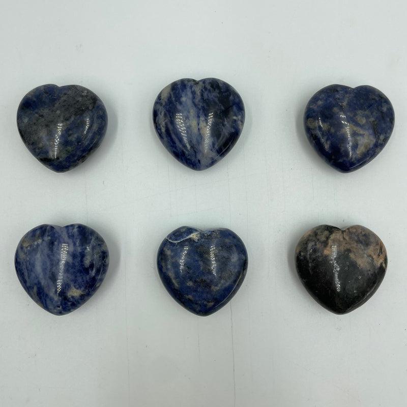 Natural Sodalite Pocket Hearts || Intuition, Focus || South Africa-Nature's Treasures