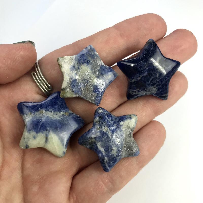 Natural Sodalite Star Carvings || Intuition, Observation || South Africa-Nature's Treasures