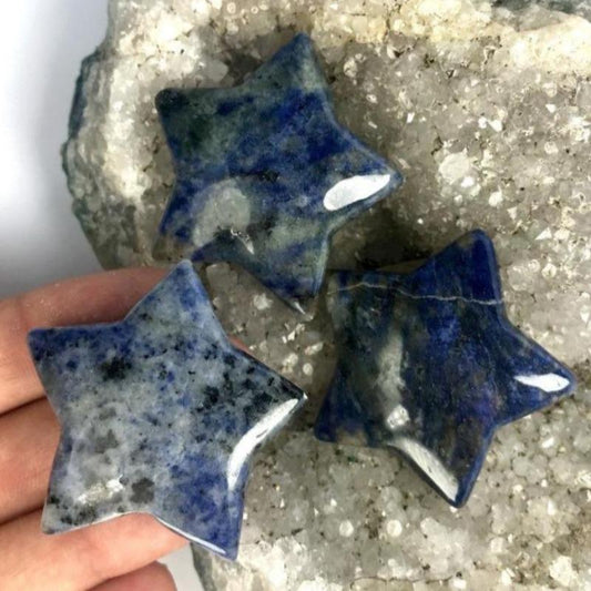 Natural Sodalite Star Carvings || Intuition, Observation || South Africa-Nature's Treasures