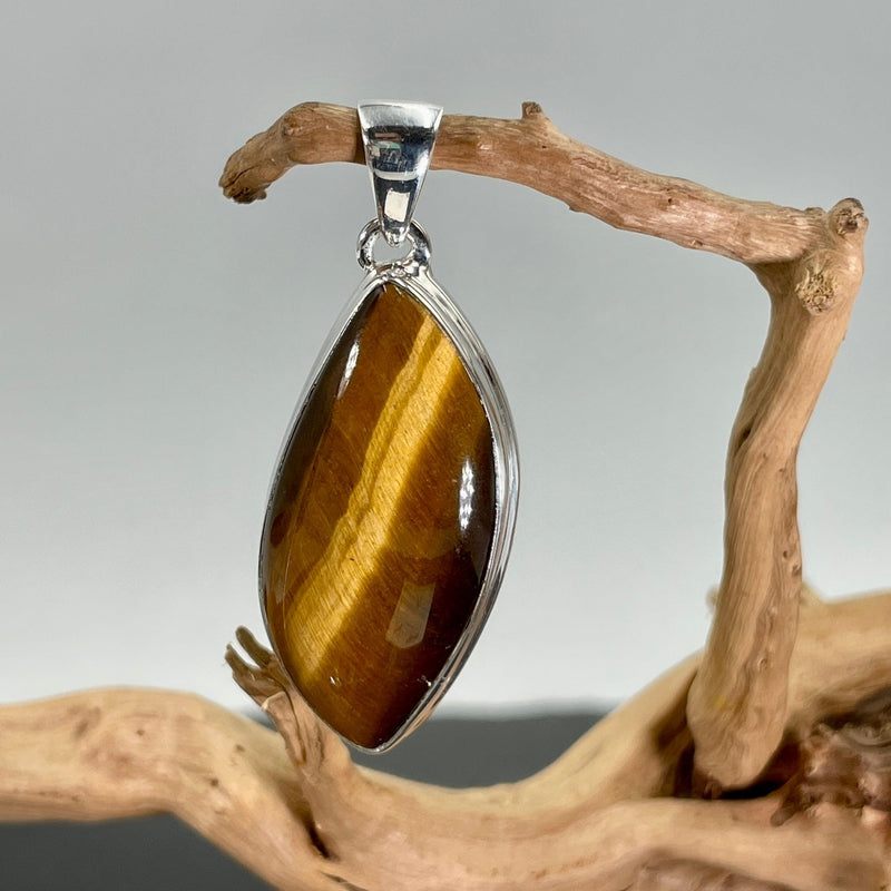 Natural Tiger's Eye Pendants || .925 Sterling Silver-Nature's Treasures