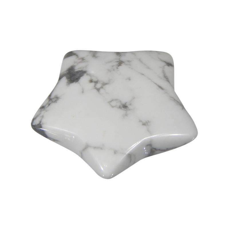 Natural White Howlite Star Carvings || Awareness, Stress, Calmness || Canada-Nature's Treasures