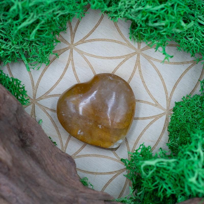 Natural Yellow Hematoid Quartz Hearts || High Vibrations, Cleansing || Madagascar-Nature's Treasures