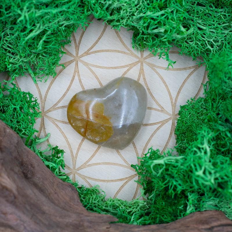 Natural Yellow Hematoid Quartz Hearts || High Vibrations, Cleansing || Madagascar-Nature's Treasures