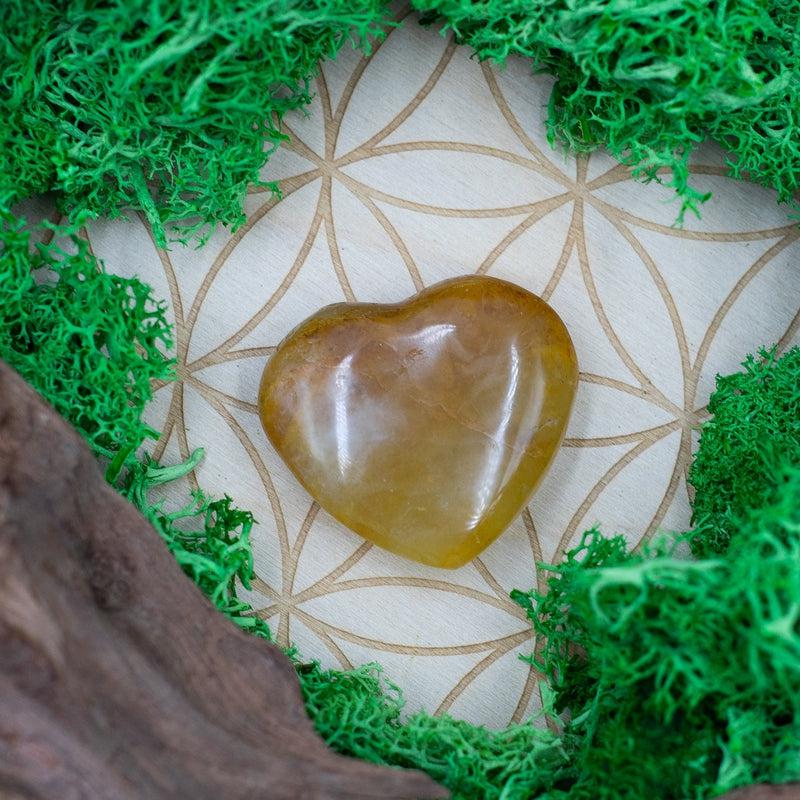 Natural Yellow Hematoid Quartz Hearts || High Vibrations, Cleansing || Madagascar-Nature's Treasures