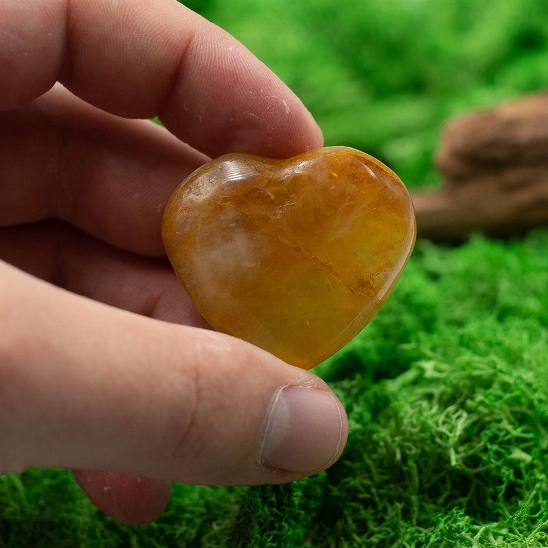 Natural Yellow Hematoid Quartz Hearts || High Vibrations, Cleansing || Madagascar-Nature's Treasures