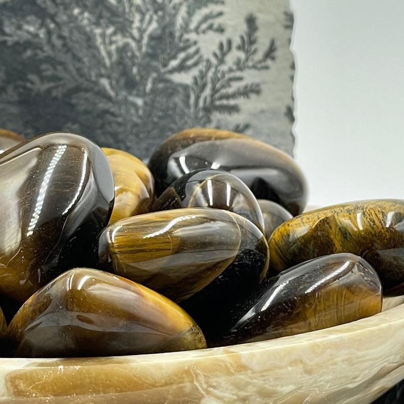 Natural Yellow Tiger's Eye Pocket Hearts || Mental Clarity, Protection || South Africa-Nature's Treasures