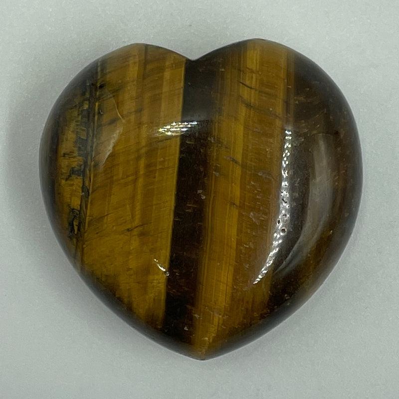 Natural Yellow Tiger's Eye Pocket Hearts || Mental Clarity, Protection || South Africa-Nature's Treasures