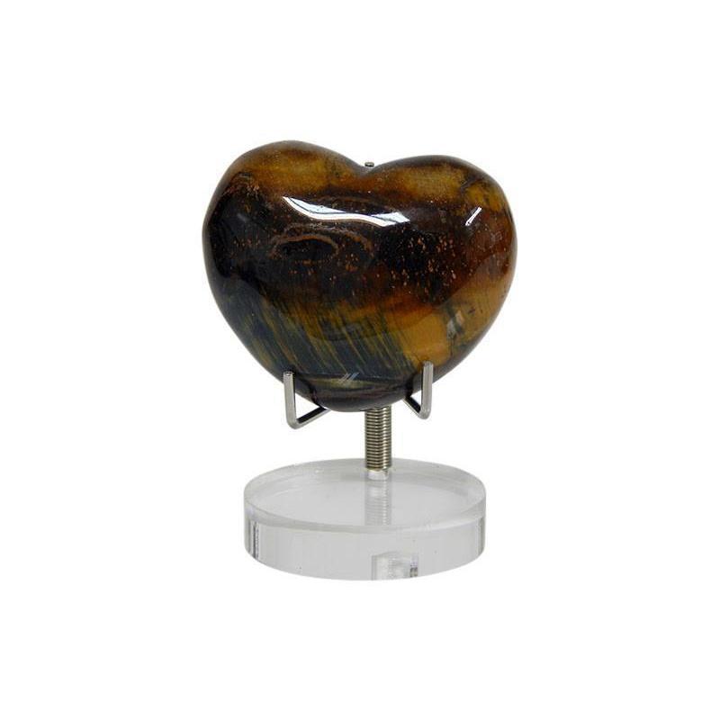 Natural Yellow Tiger's Eye Pocket Hearts || Mental Clarity, Protection || South Africa-Nature's Treasures