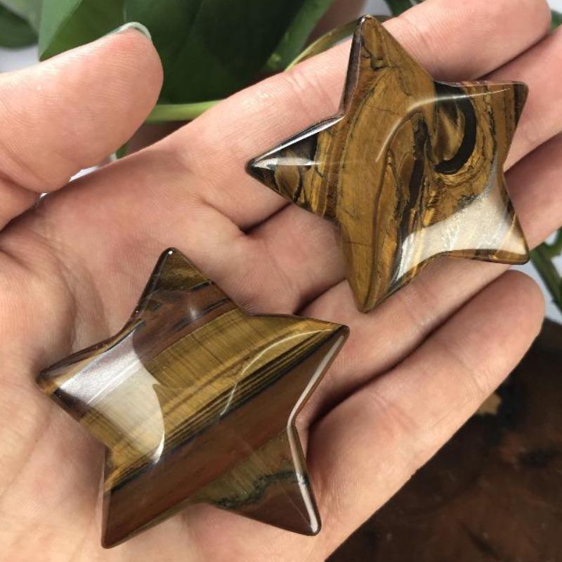 Natural Yellow Tiger's Eye Star Carvings || Focus, Mental Clarity || Brazil-Nature's Treasures