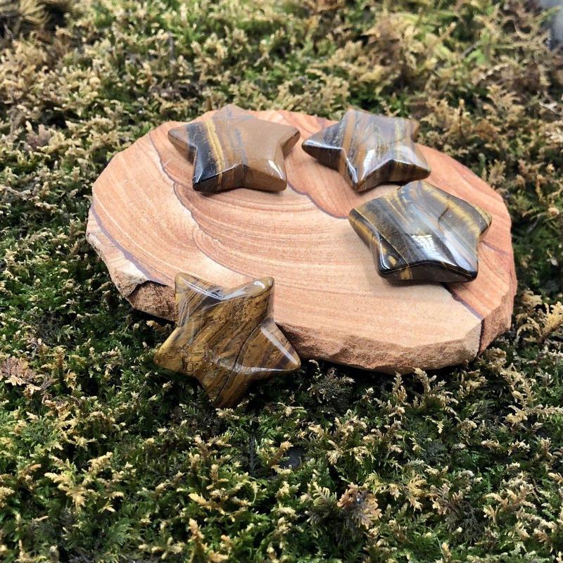 Natural Yellow Tiger's Eye Star Carvings || Focus, Mental Clarity || Brazil-Nature's Treasures