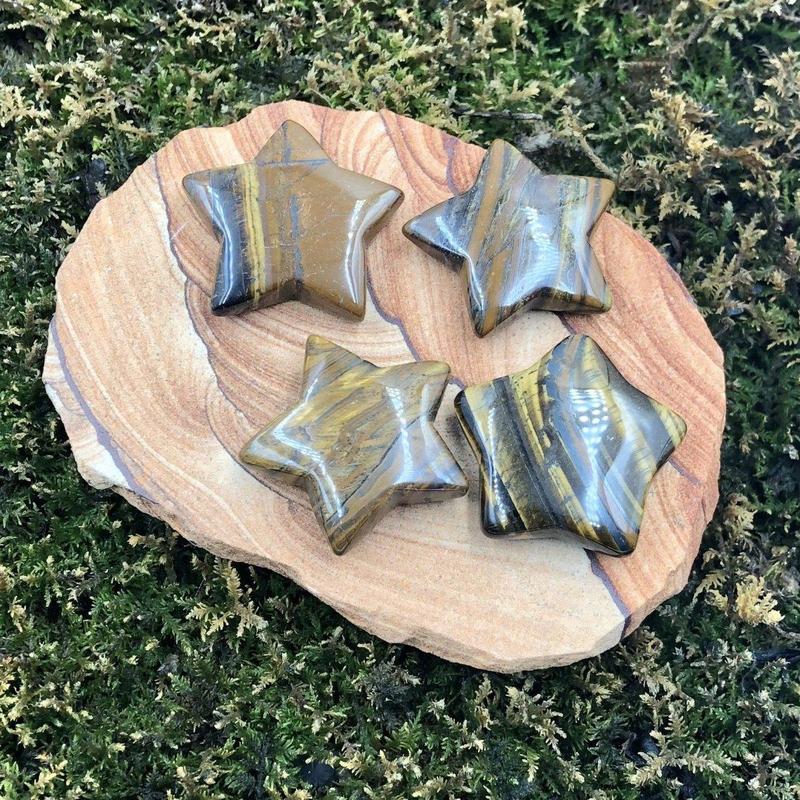 Natural Yellow Tiger's Eye Star Carvings || Focus, Mental Clarity || Brazil-Nature's Treasures