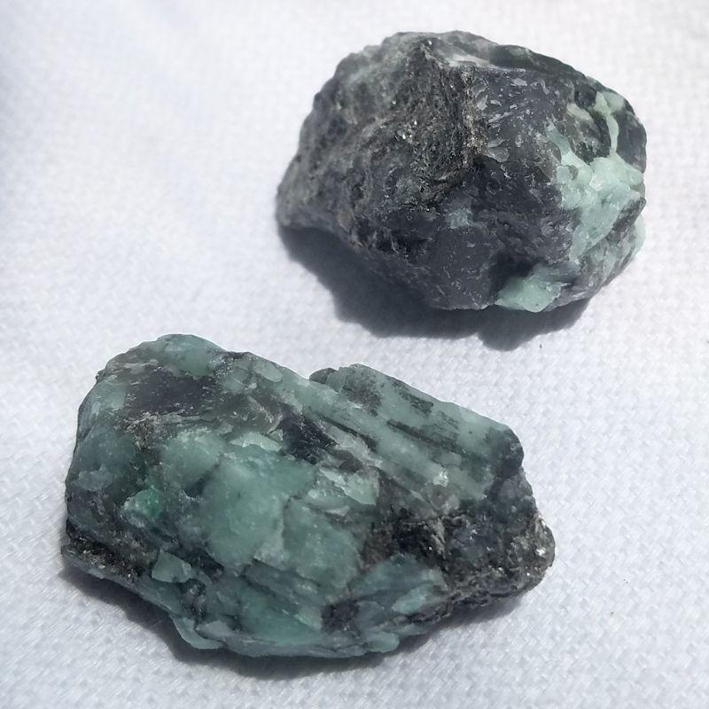 Naturally Formed Emerald on Matrix Rough Chunk || Small-Nature's Treasures